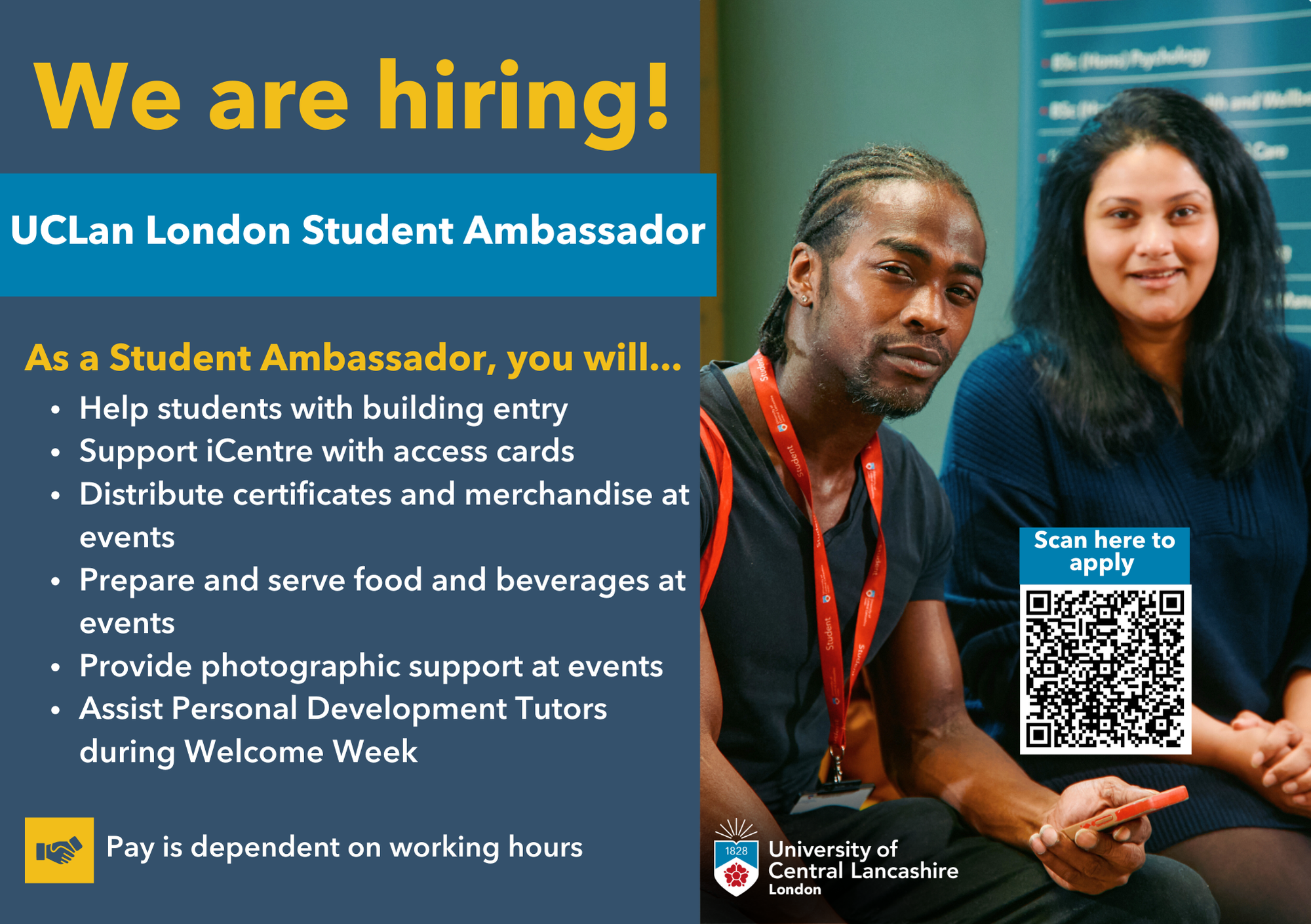 UCLan Student Ambassador Advert